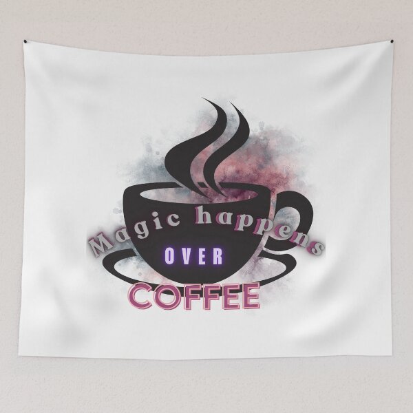 Item preview, Magic Happens Over Coffee designed and sold by ChenEngEng.