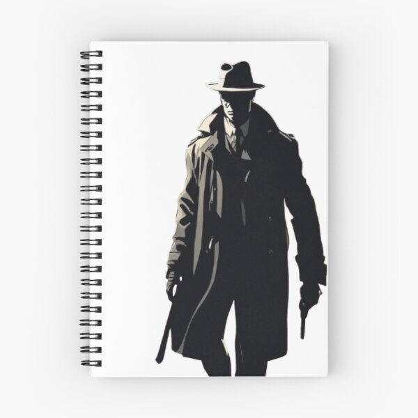 Item preview, "rench-Coated Detective Standing Under a Streetlight" designed and sold by Filmcharlie-Shop.