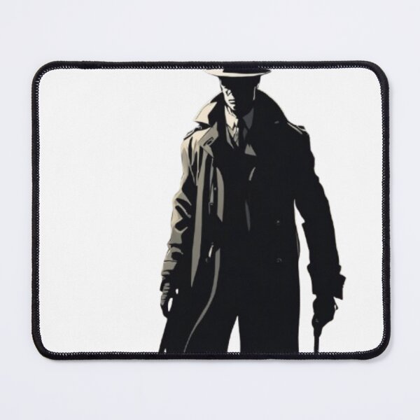 Item preview, "rench-Coated Detective Standing Under a Streetlight" designed and sold by Filmcharlie-Shop.
