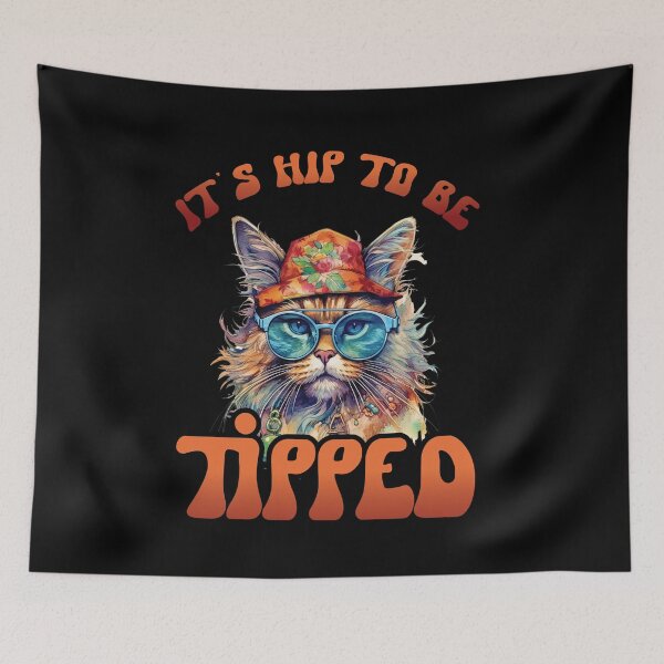 Item preview, It's Hip To Be Tipped Colorful Cat With Sunglasses Bandana designed and sold by Dressed For  Duty.