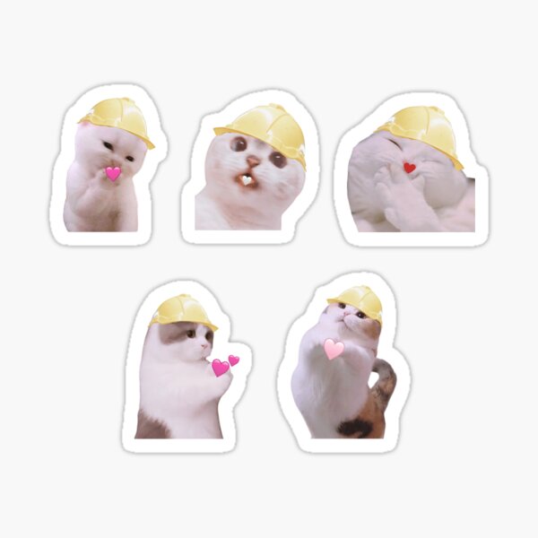 Artikel-Vorschau von Valentinstag-Katzen-Aufkleberpaket 2, designt und verkauft von holmsdesign.