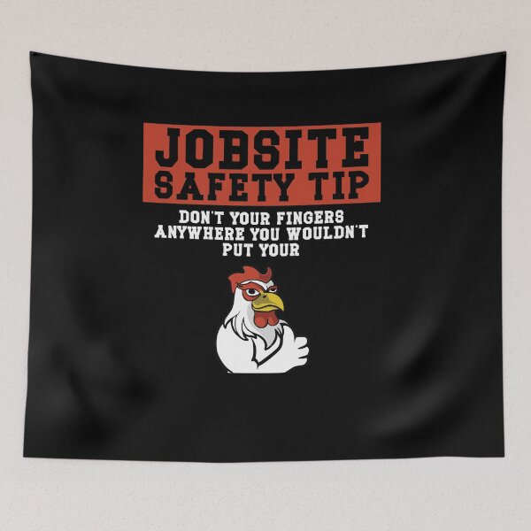 Item preview, Jobsite Safety Tip Don't Put Your Fingers Retro designed and sold by Dressed For  Duty.