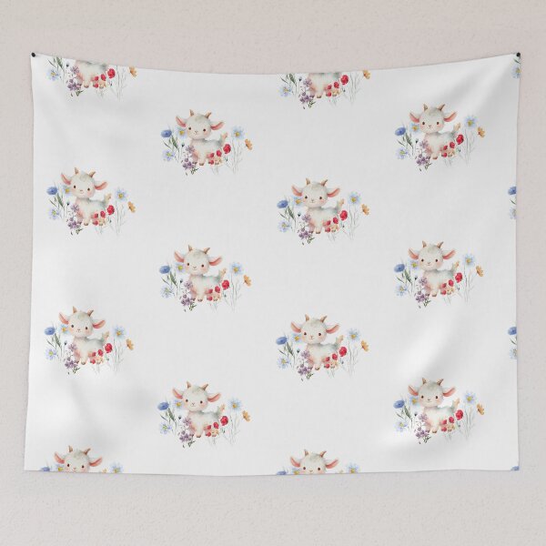 Item preview, Baby Goat Among Flowers designed and sold by JakubArtysta.
