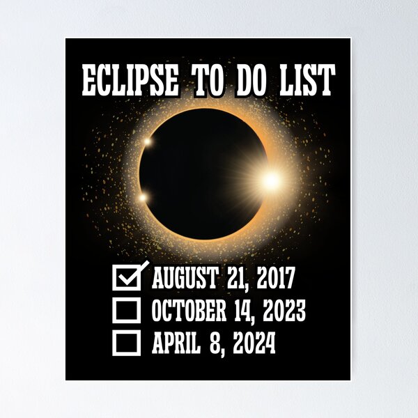 Item preview, To Do List Annular Solar Eclipse 2017 2023 2024 Totality designed and sold by Dressed For  Duty.