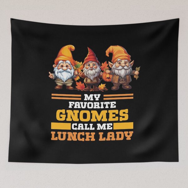 Item preview, My Favorite Gnomes Call Me Lunch Lady Thanksgiving designed and sold by Dressed For  Duty.