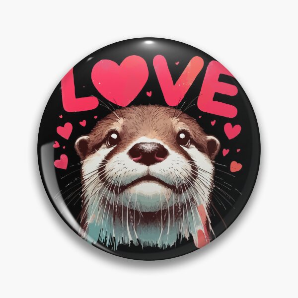Item preview, Love Otter Happy Valentines Day designed and sold by TomFrontierArt.