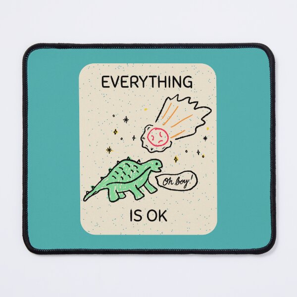 Item preview, Everything is ok, Dinosaur with asteroid designed and sold by FunEyeDesign.