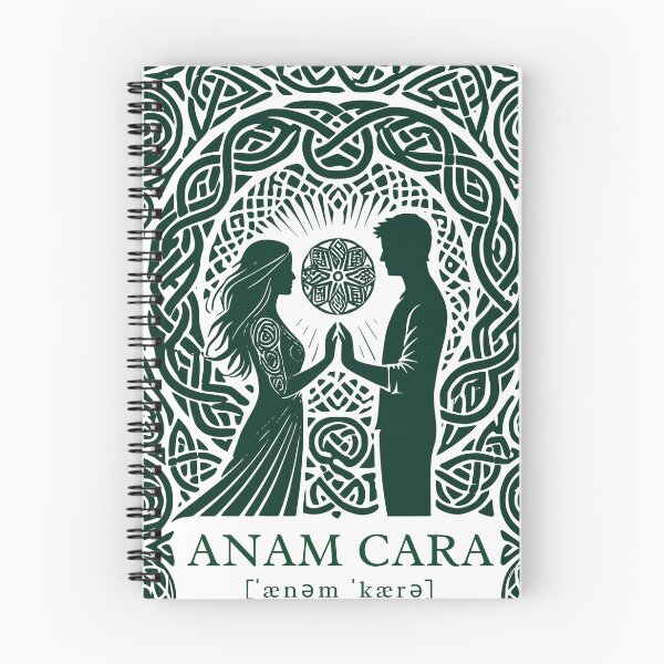 Item preview, Celtic Anam Cara Soulmate Green - Handfasting Love Art designed and sold by Tommy Studio.