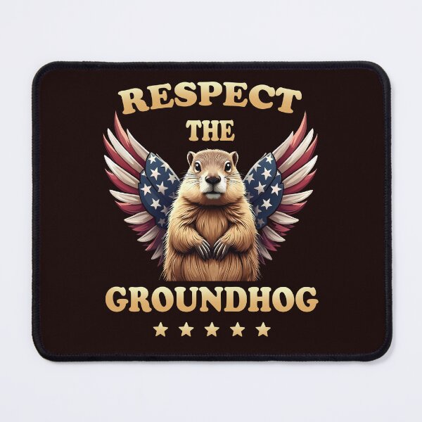 Item preview, Respect the Groundhog American Pride  designed and sold by AxelBrook.