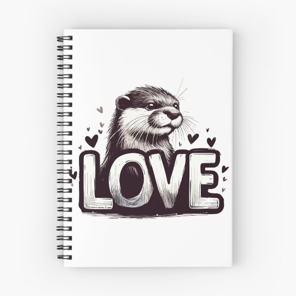 Item preview, Love Otter Happy Valentines Day Monochromatic designed and sold by TomFrontierArt.