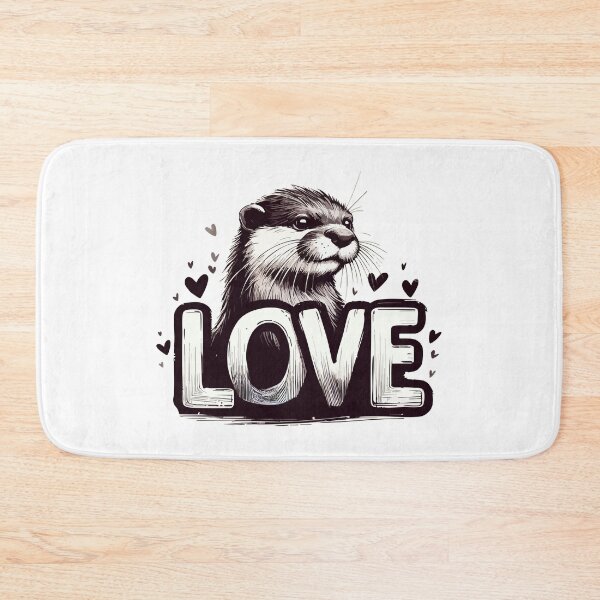 Item preview, Love Otter Happy Valentines Day Monochromatic designed and sold by TomFrontierArt.