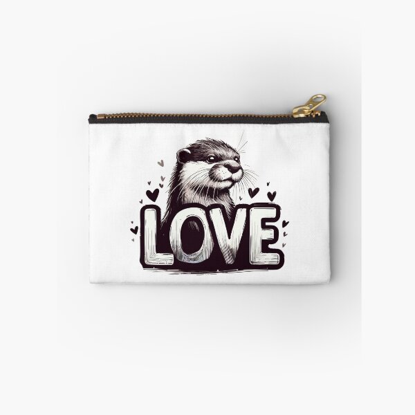 Item preview, Love Otter Happy Valentines Day Monochromatic designed and sold by TomFrontierArt.
