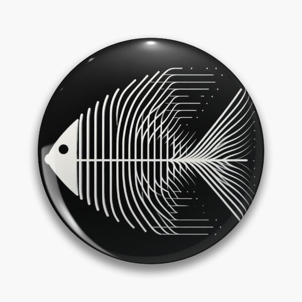 Item preview, High, Classic, Abstract Fishbone, Black Background, Big Pattern designed and sold by GaborSkeleton.
