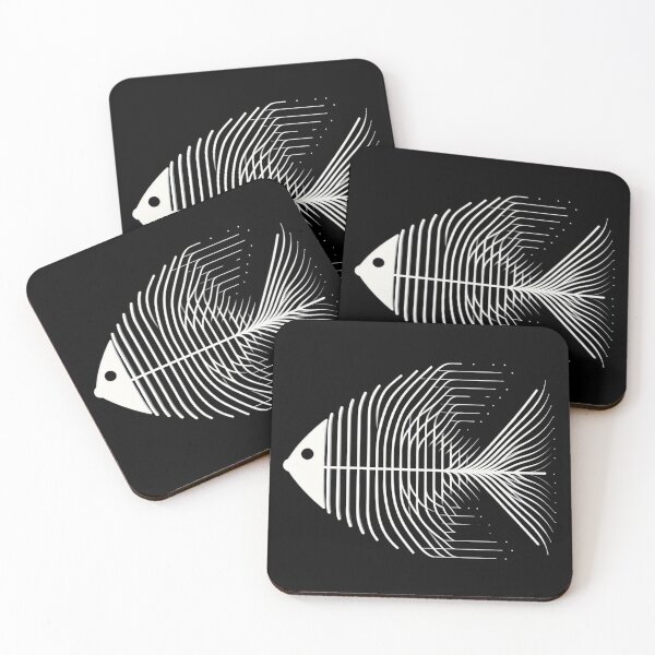 Item preview, High, Classic, Abstract Fishbone, Black Background, Big Pattern designed and sold by GaborSkeleton.