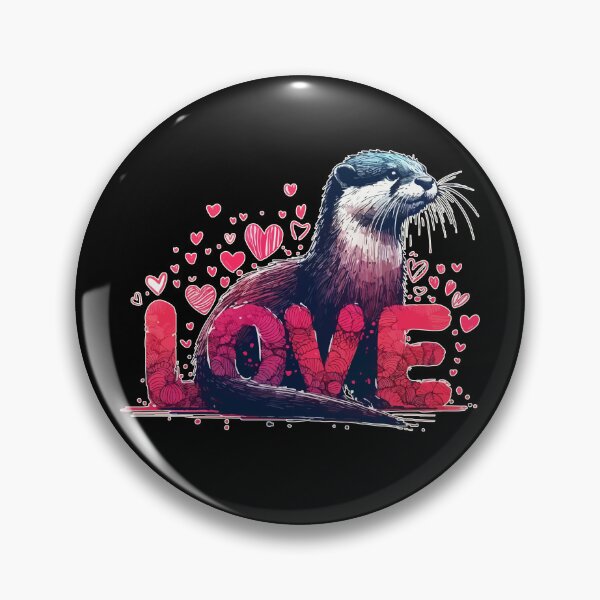 Item preview, Love Otter Sketchy Happy Valentines Day  designed and sold by TomFrontierArt.