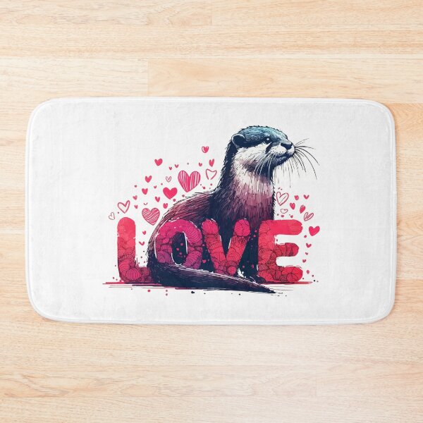 Item preview, Love Otter Sketchy Happy Valentines Day  designed and sold by TomFrontierArt.