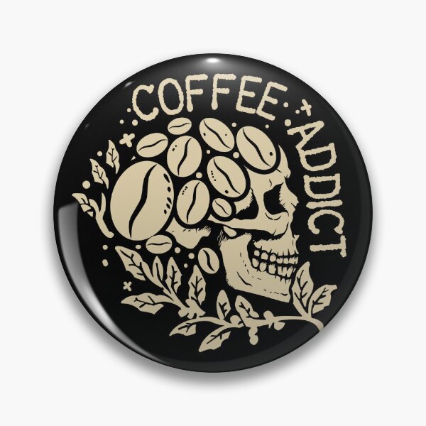 Item preview, Coffee addict skull designed and sold by FatBirdie.