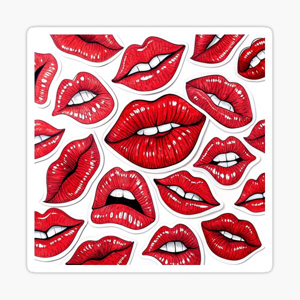Item preview, Red preppy lips  designed and sold by AhArtMe.