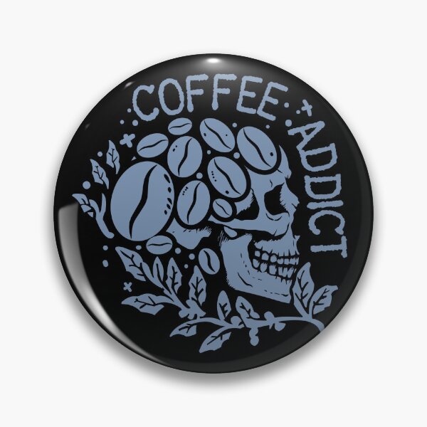 Item preview, Coffee addict skull designed and sold by FatBirdie.