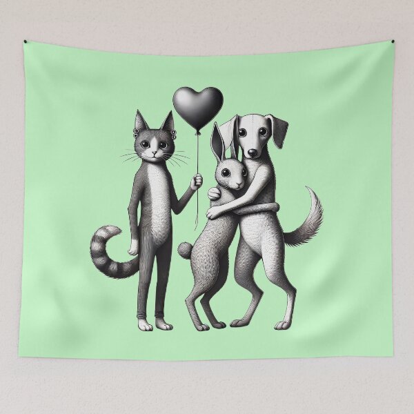 Item preview, Three’s Company: A Heartfelt Trio designed and sold by TSQ.