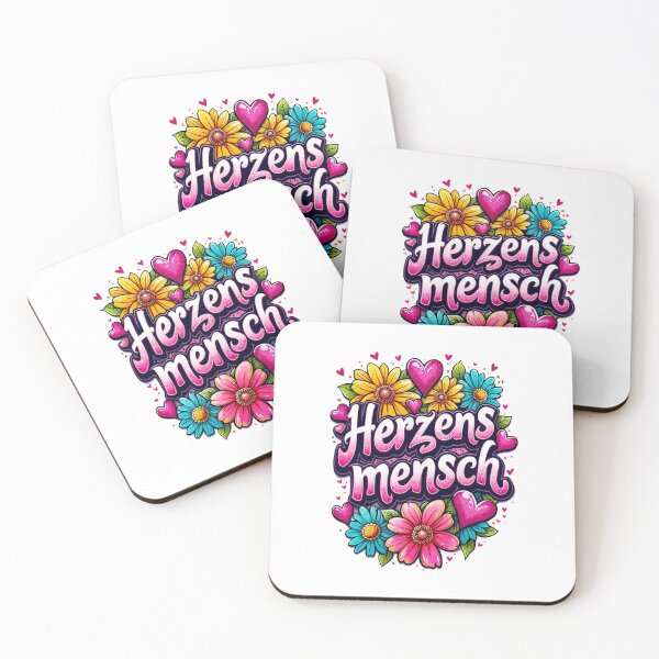 Item preview, Herzensmensch - lettering, vintage heart with flowers, gift Valentine's Day, gift Mother's Day, Father's Day, person with heart, designed and sold by creationen-surihs.