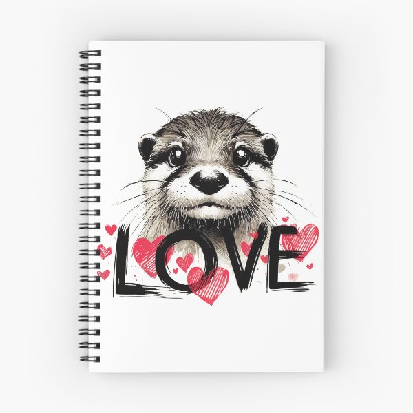 Item preview, Love Cool Otter Sketchy Happy Valentines Day designed and sold by TomFrontierArt.