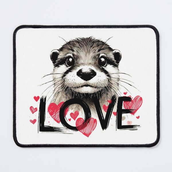 Item preview, Love Cool Otter Sketchy Happy Valentines Day designed and sold by TomFrontierArt.