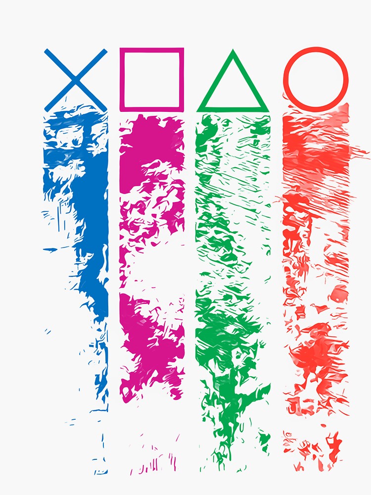 Imagen 3 de 3, Pegatina con la obra Botones del controlador de PlayStation, diseñada y vendida por MOBI-CASE.