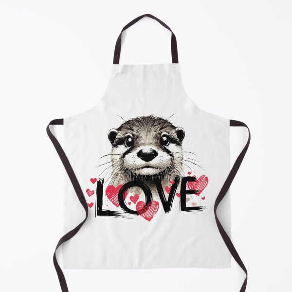 Item preview, Love Cool Otter Sketchy Happy Valentines Day designed and sold by TomFrontierArt.
