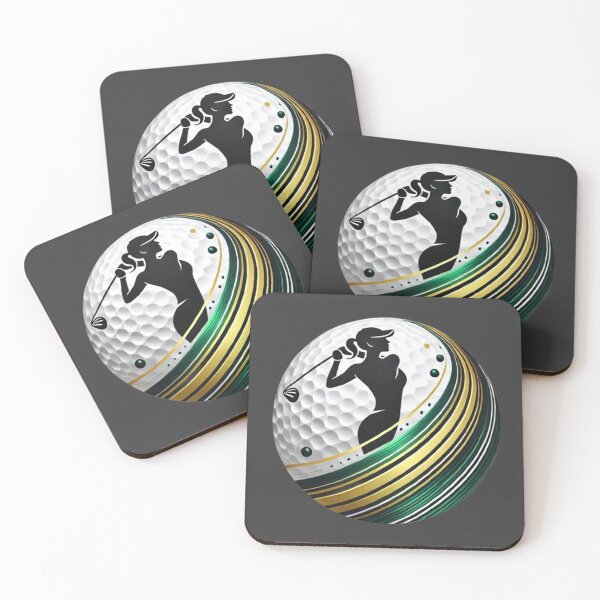 Item preview, Stylish Female Golf Swing Silhouette Design designed and sold by PawtopiaDesigns.