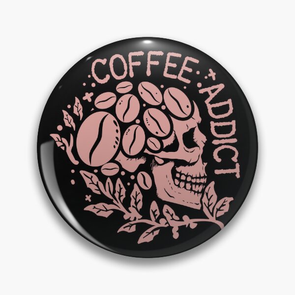 Item preview, Coffee addict skull designed and sold by FatBirdie.