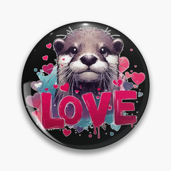 Item preview, Love Cool Otter Sketchy Happy Valentines designed and sold by TomFrontierArt.