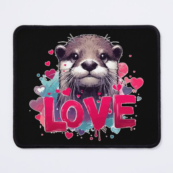 Item preview, Love Cool Otter Sketchy Happy Valentines designed and sold by TomFrontierArt.