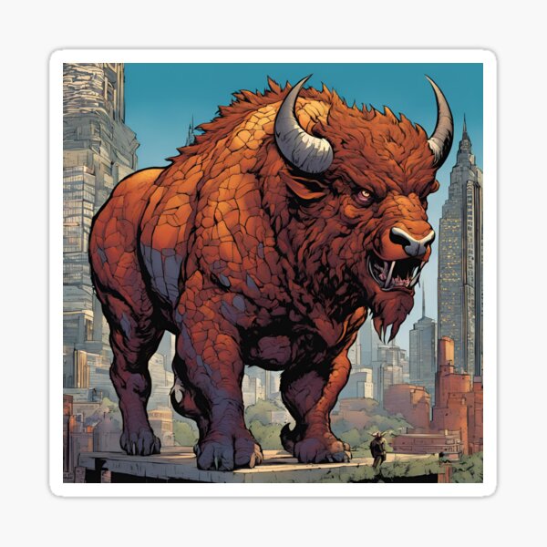 The Horned Horror of the Savannah Sticker