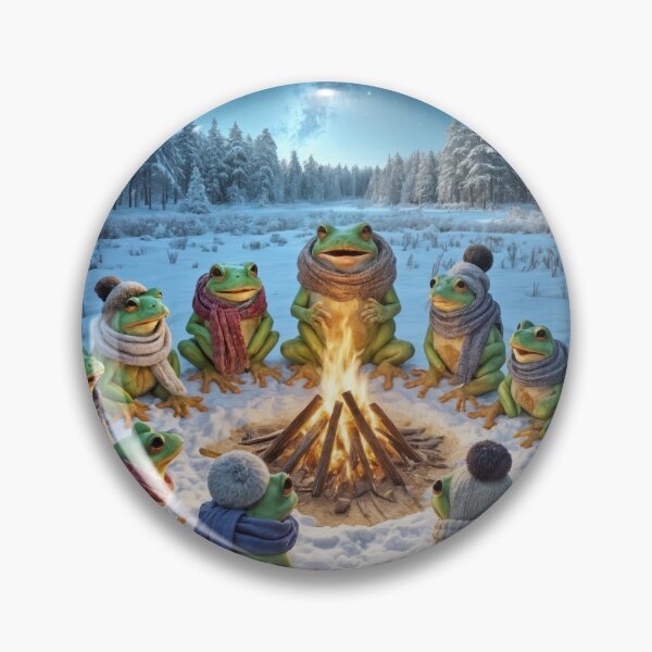 Item preview, Frogs Warming By a Campfire designed and sold by Maria Dryfhout.