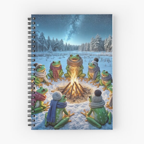 Item preview, Frogs Warming By a Campfire designed and sold by Maria Dryfhout.