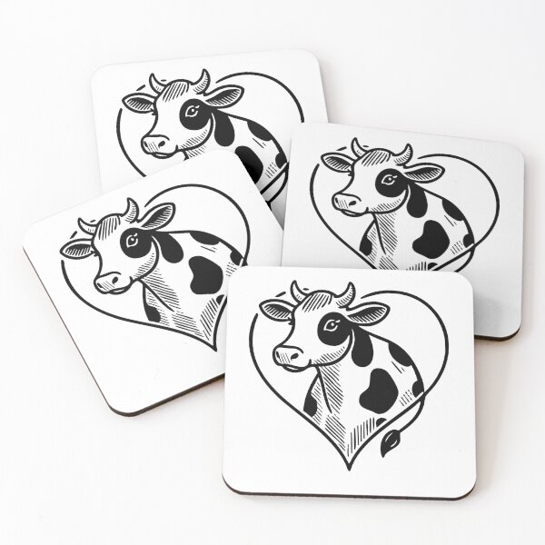 Item preview, Heart-Shaped Cow – Perfect for Farm Animal Lovers and Valentine’s Day designed and sold by Teemaniac.