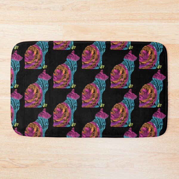 Item preview, Rainbow Tie Dye Zentangle Psychedelic Cat, Small Sized Single and Repeating Pattern, Choose Your Own Background designed and sold by Nicolette Olivier.