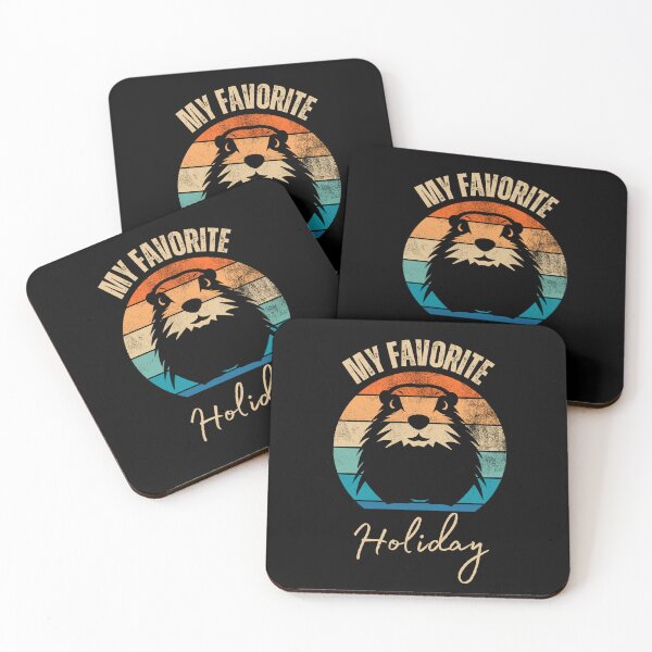 Item preview, My Favorite Holiday Ground Hog Vintage Retro Sunset Gift Groundhog Day designed and sold by ZACK ART.