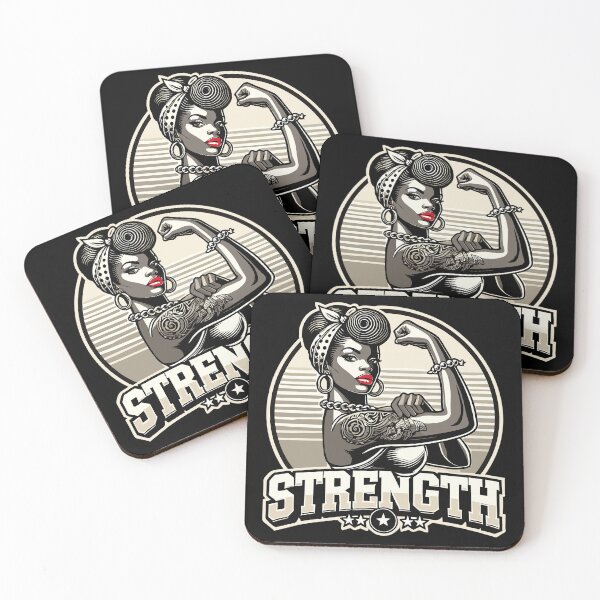 Item preview, Strength strong woman African American retro gift designed and sold by Pineapple-Tree.