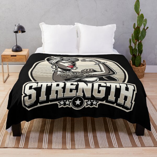Item preview, Strength strong woman African American retro gift designed and sold by Pineapple-Tree.