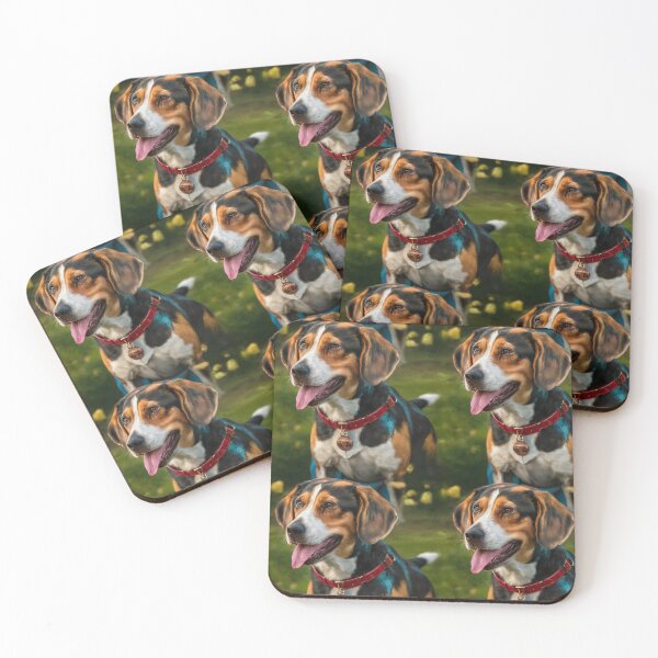 Item preview, Vibrant Beagle Close-Up Pattern Design – Playful and Energetic Pet Artwork designed and sold by NSB-Design.