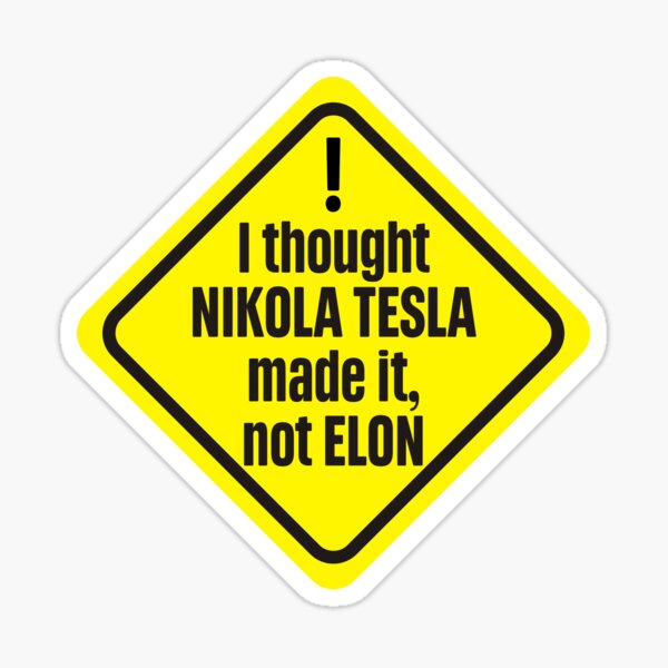 Artikel-Vorschau von Anti Elon Tesla Stoßstange Lustig, designt und verkauft von brkvdesign.