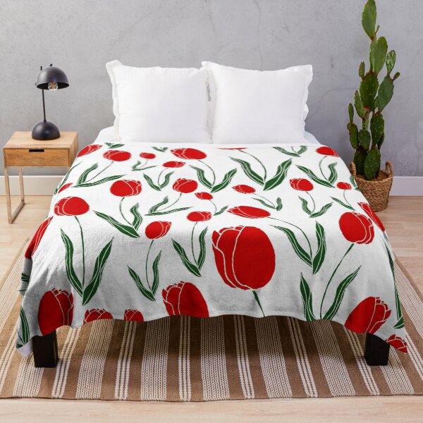 Item preview, Red Tulip Pattern designed and sold by Cherise Rochelle.