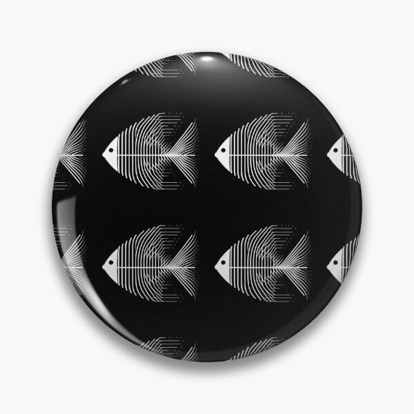 Item preview, High, Classic, Abstract Fishbone, Black Background, Small Pattern designed and sold by GaborSkeleton.