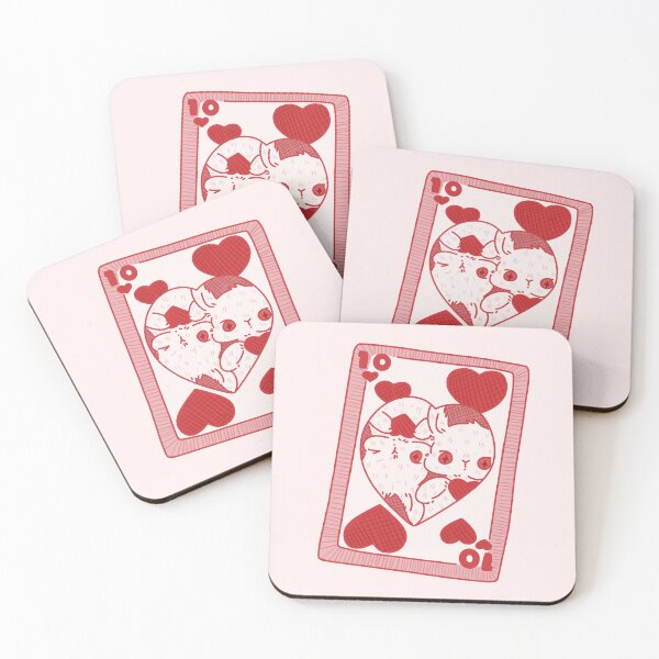 Item preview, Cute Hearts Bunny Playing Card Illustration designed and sold by GiezaDesign.