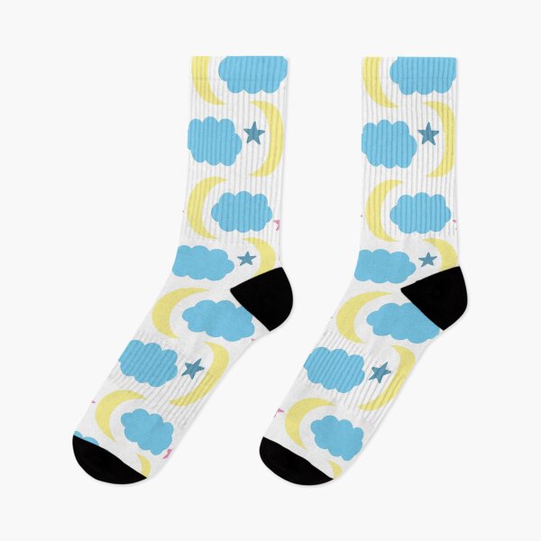 Item preview, Moon, Cloud and Stars Pattern Yellow Blue designed and sold by ValeriesGallery.