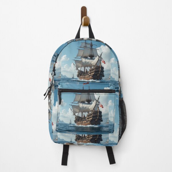 Item preview, Voyages Majestic Pirate Ships Maritime Art Ocean Journey designed and sold by ART ATTACK ZONE.