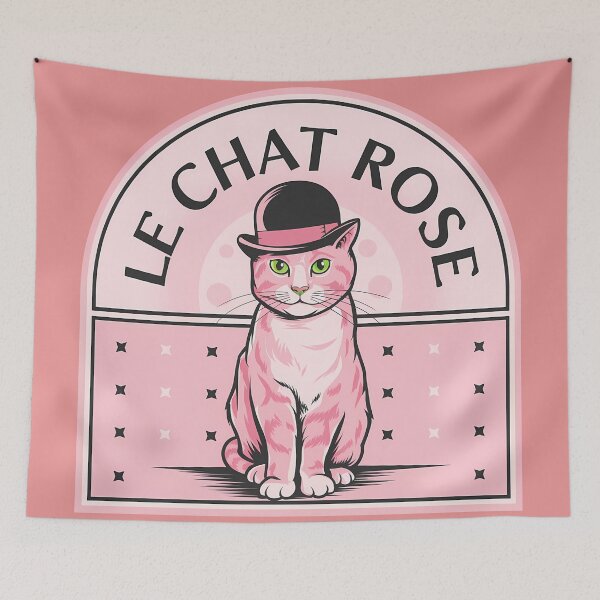 Item preview, The Rose cat with his bowler hat and green eyes designed and sold by P2Genies.