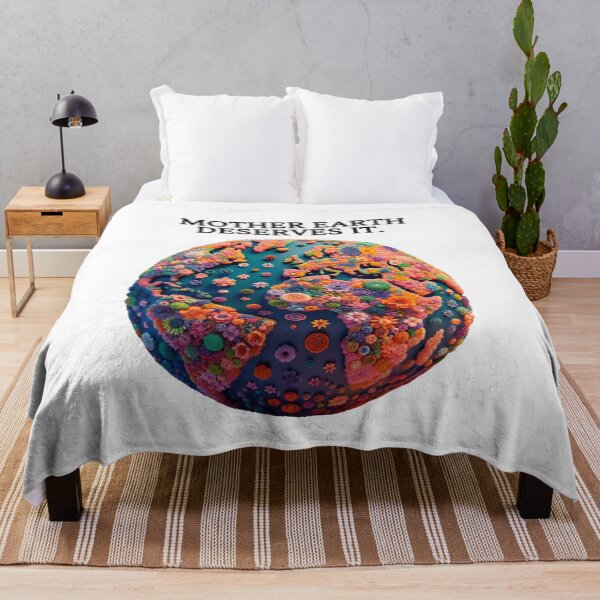 Item preview, Mother Earth Deserves It - Vibrant Floral Planet Desig designed and sold by Teacher2Nerds.
